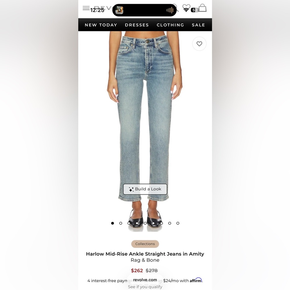 Rag & Bone The Harlow Ankle Straight Jeans In Amity NWT